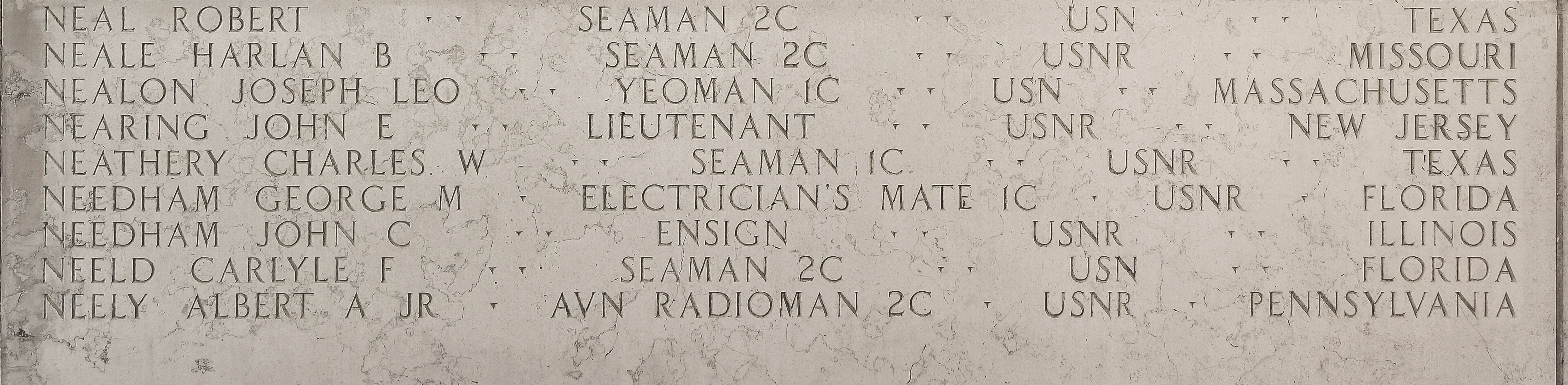 George M. Needham, Electrician's Mate First Class